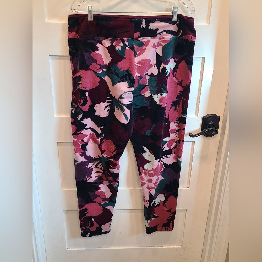 Cuddl Duds - Multicolor Fleece Leggings - XL - Picture 3 of 4